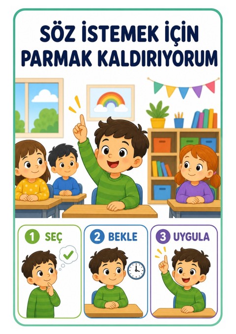 Eğitim Etkinliği: Parmak Kaldırarak Söz İstemek