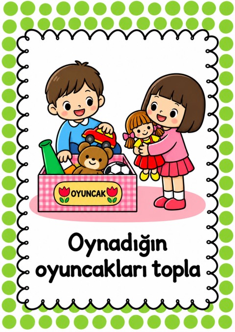 Oynadığın Oyuncakları Topla - Eğitici Çocuk Etkinliği