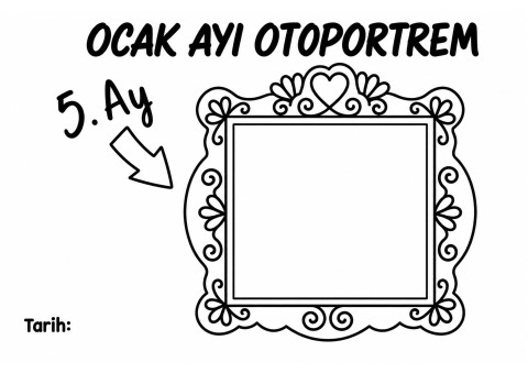 5 Ocak Aylık Otoportre İçin Çerçeve Tasarımı
