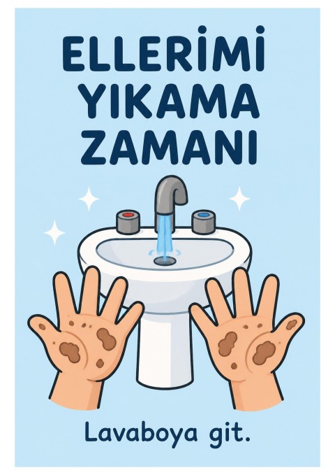 Ellerimizi Yıkama Zamanı: Eğitici Çocuk İllüstrasyonu