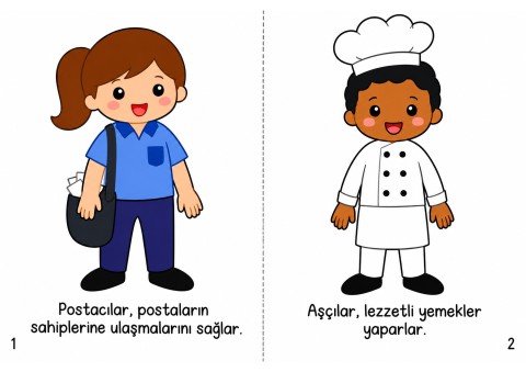 Meslekler: Aşçılar Yemekler Yapar, Postacılar Postaları Ulaştırır