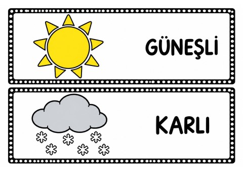 Hava Durumu Kartları: GÜNEŞLİ ve KARLI İfadeleri
