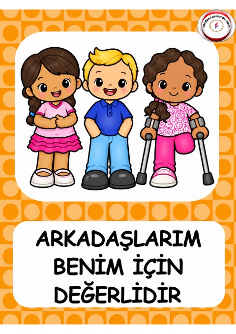 Arkadaşlarım 3 küçük çocuk çizgi karakterleri değerlidir