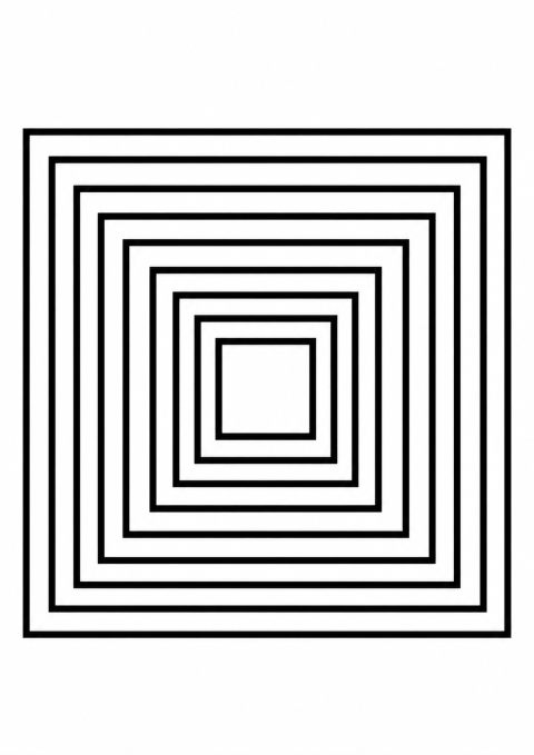 İç İçe Kare Deseni: Geometrik Şekiller ve Sıralama Eğitimi