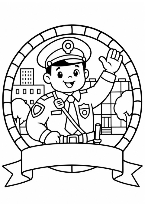 Polis Karakteri Çizim İllüstrasyonu - Eğitici Ve Eğlenceli İçerik
