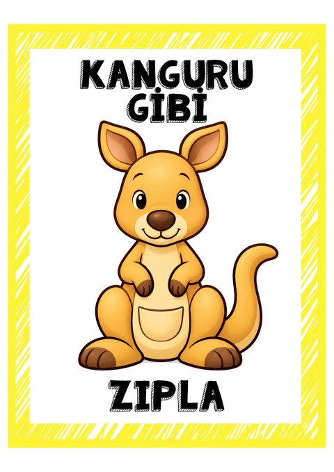 KANGURU GİBİ ZIPLA: Eğitici Aktivite Materyali