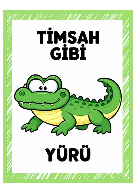Timsah Gibi Yürü - Eğitici Materyal
