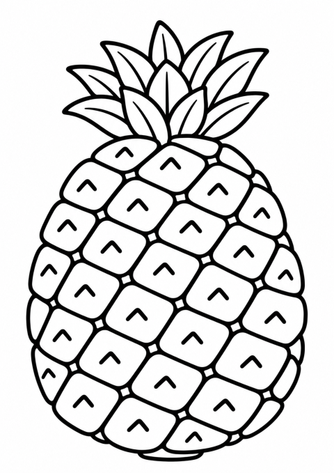 Ananas - Meyve Çizimi