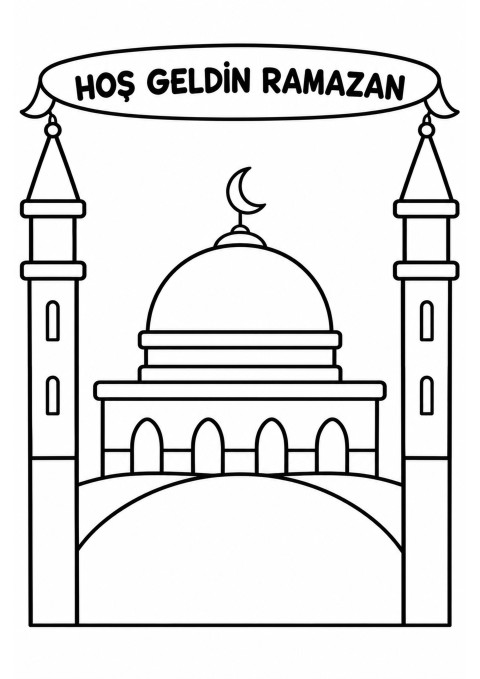 Hoşgeldin Ramazan: Camii Silueti ve İslam Temalı Eğitim Materyali