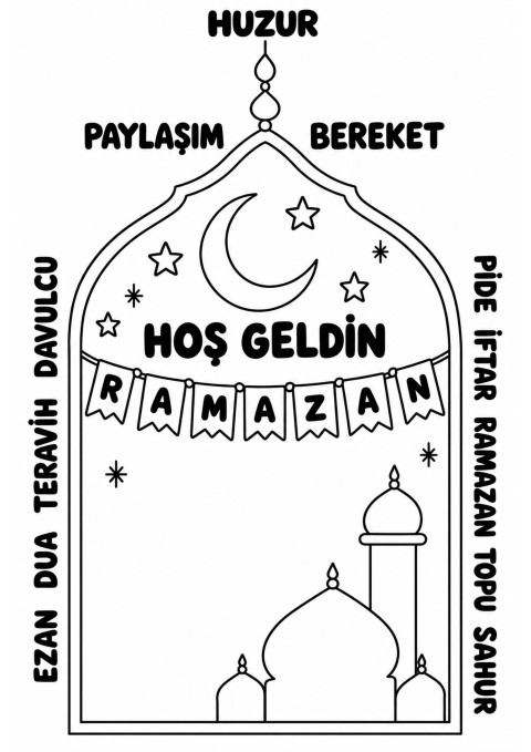 Ramazan Temalı Eğitsel Çizim: Huzur, Paylaşım ve Bereket Üzerine