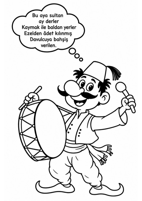 Söyleyiş ve Davulcu Temalı Eğlenceli Çizim