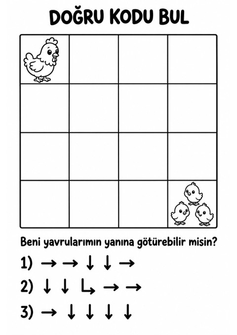 Doğru Yön Bulma Oyunu: Tavuk ve Yavru İlişkisi
