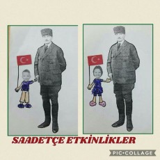 Çocuk ve Atatürk ile Türk Bayrağı Temalı Eğitsel Görsel Etkinlikleri