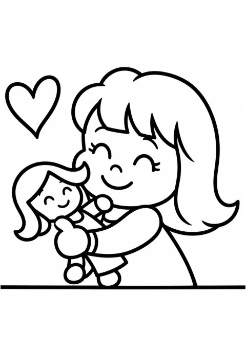 Çocuk ve Oyuncak Bebek: Sevgi Temalı Çizim