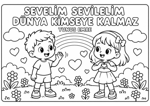 Yunus Emre'nin 'Sevelim Sevilelim' Şiiri: Eğitimsel İçerik ve Çizim