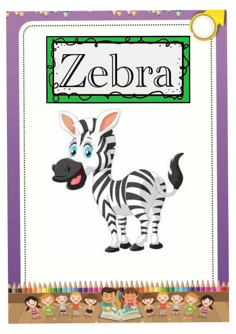 Zebra - Eğitici Hayvan Kartı