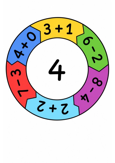 Dört İşlem Soru Döngüsü: 3+1, 4+0, 6-2, 7-3, 2+2, 8-4