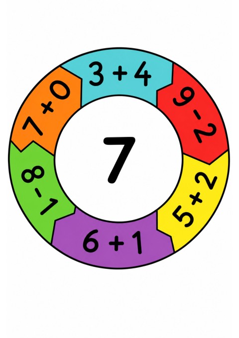 Matematiksel İşlemler ve Sonuçları - 7, 0, 2, 3, 4, 5, 8, 9