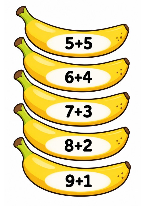 Matematiksel Toplama İşlemleri: 5+5, 6+4, 7+3, 8+2, 9+1