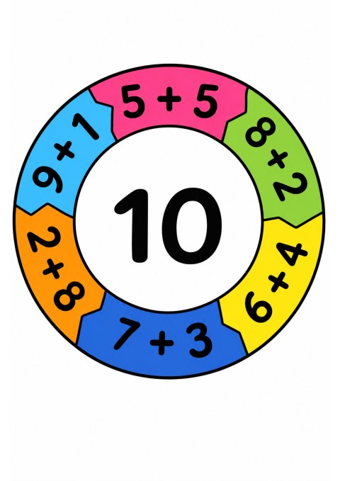 Matematikte Toplama İşlemleri: 10'a Eşit Olacak Toplamlar (5+5, 9+1, 8+2, 7+3, 6+4)