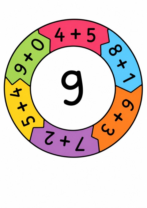 Renkli Matematik Çemberi: Toplama ve Çıkarma Problemleri