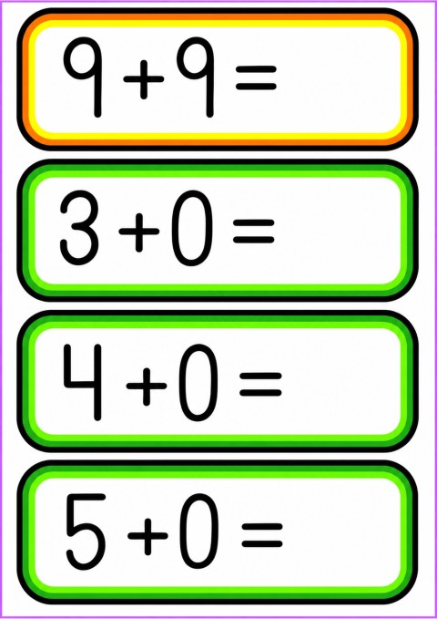 Toplama İşlemleri: 9+9, 3+0, 4+0, 5+0 ile Temel Matematik Eğitimi