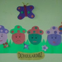 okul öncesınde kağit işler, duvar süsü ,davetiye kartları ,suluboya çalişması (4320)
