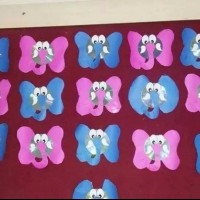 okul öncesınde kağit işler, duvar süsü ,davetiye kartları ,suluboya çalişması (4478)