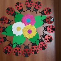 okul öncesınde kağit işler, duvar süsü ,davetiye kartları ,suluboya çalişması (4534)