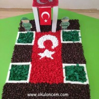 okul öncesınde kağit işler, duvar süsü ,davetiye kartları ,suluboya çalişması (4544)