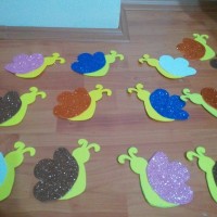 okul öncesınde kağit işler, duvar süsü ,davetiye kartları ,suluboya çalişması (4605)