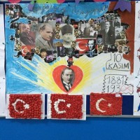 okul öncesınde kağit işler, duvar süsü ,davetiye kartları ,suluboya çalişması (4626)