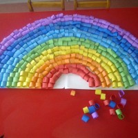 okul öncesınde kağit işler, duvar süsü ,davetiye kartları ,suluboya  çalişması (4909)