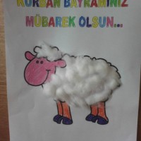 okul öncesınde kağit işler, duvar süsü ,davetiye kartları ,suluboya  çalişması (6007)