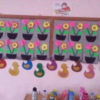okul öncesınde kağit işler, duvar süsü ,davetiye kartları ,suluboya  çalişması (6462)